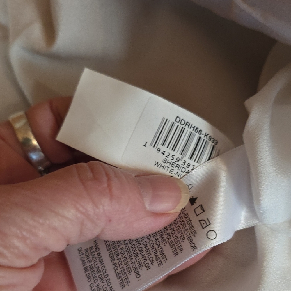 NWT $598 DRESS THE POPULATION SHERIDAN STRAPLESS GOWN DRESS IN WHITE & NUDE SZ S - Picture 11 of 11
